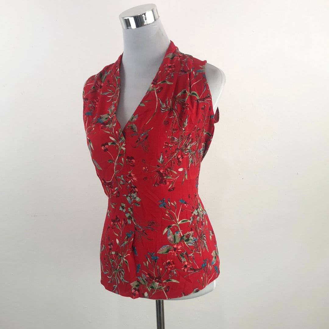 Blusa Rojo de Flores Rose+Olive