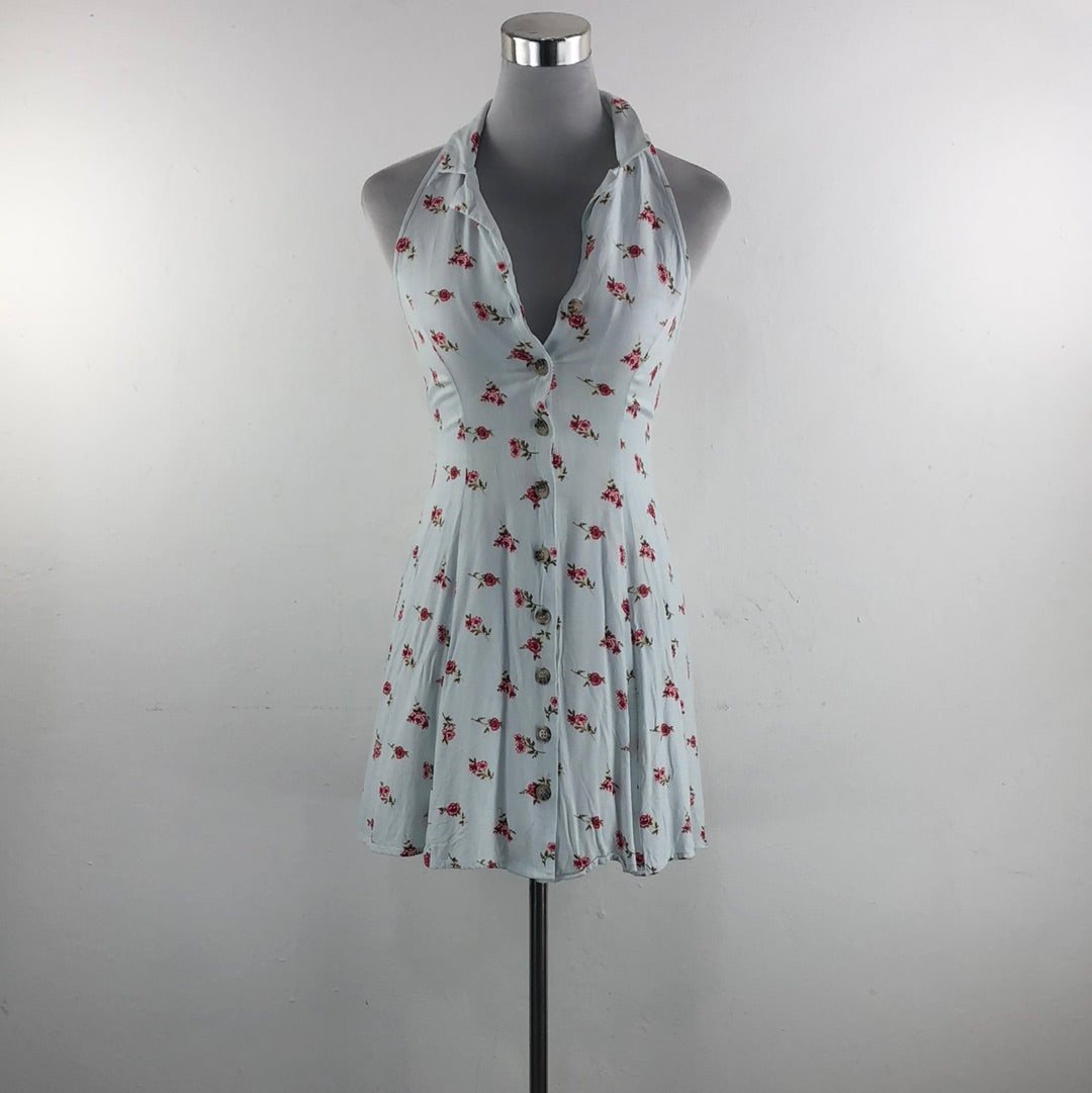 Vestido Azul de Flores Forever 21