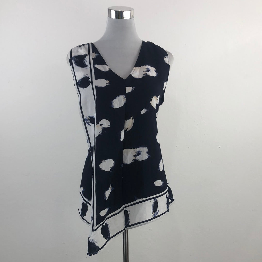 Blusa Azul Marino de Flores Banana Republic