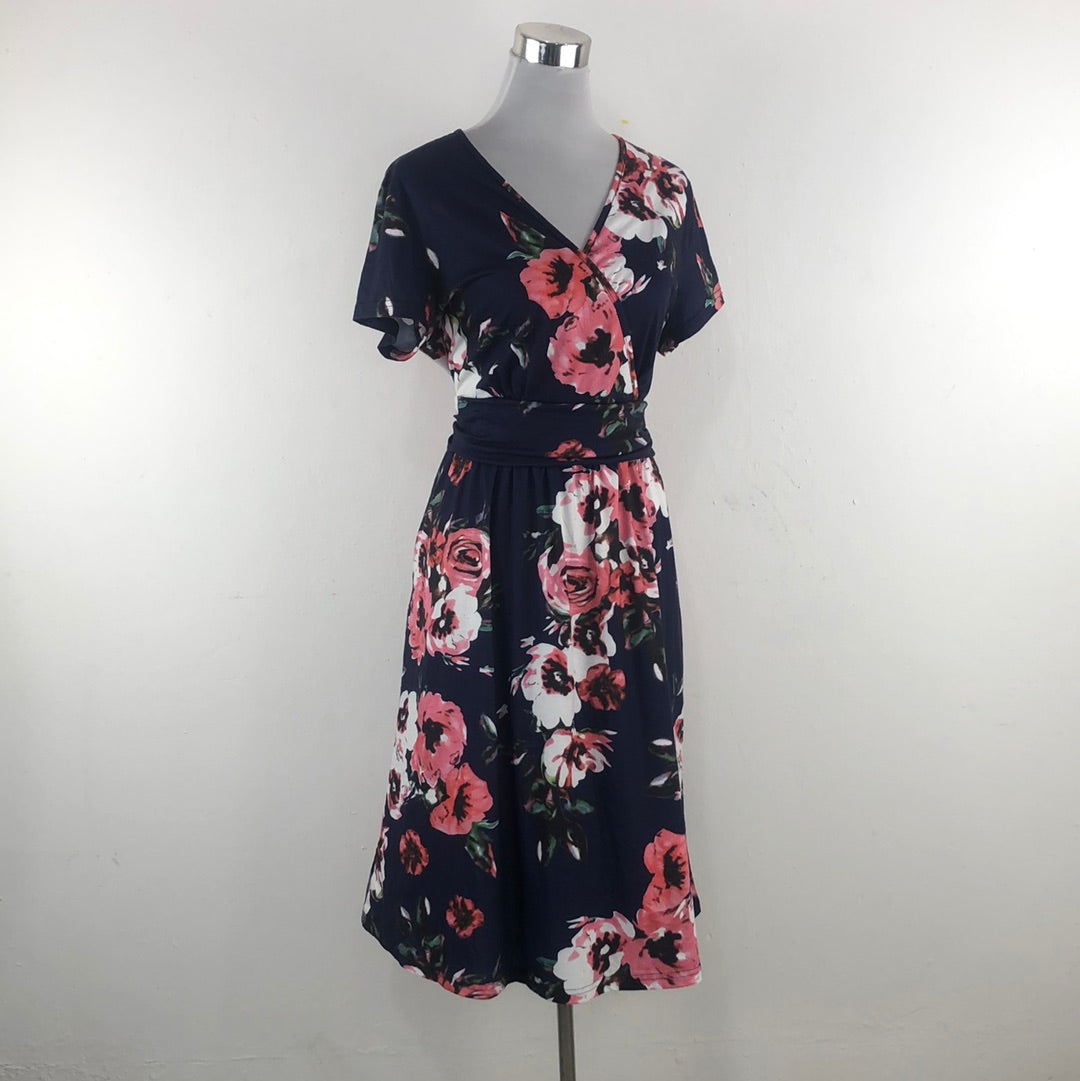 Vestido Morado de Flores Ouges