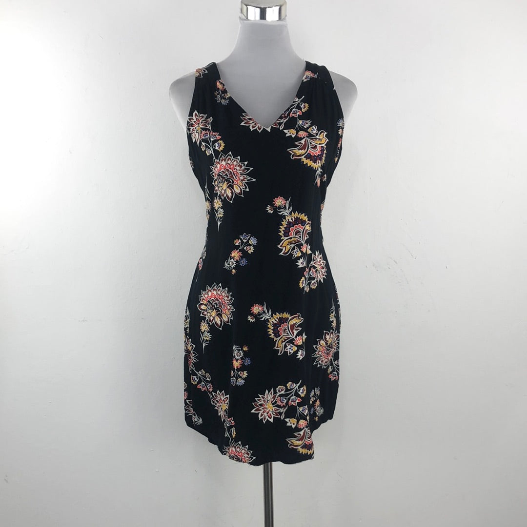Vestido Negro de Flores Old Navy