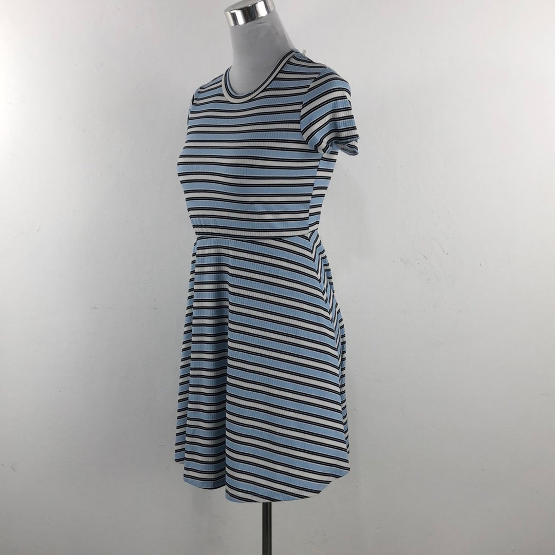 Vestido Azul de Rayas Knitworks