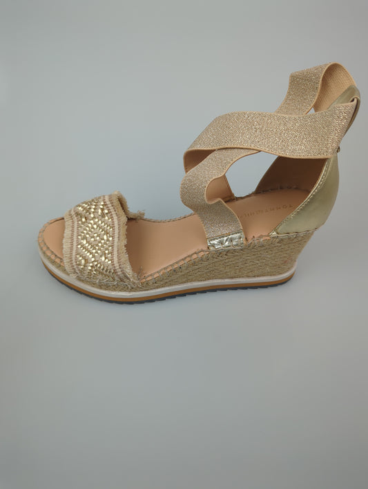 Zapatilla Dorado Plataforma Tommy Hilfiger