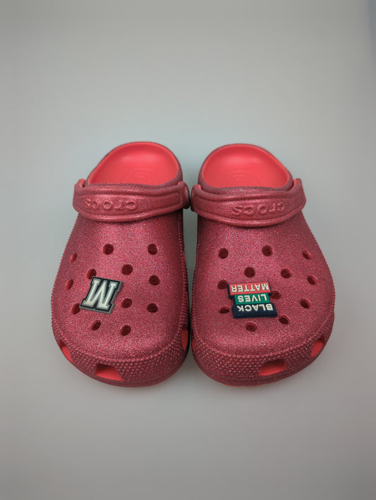 Sandalia Rojo de Brillo Crocs