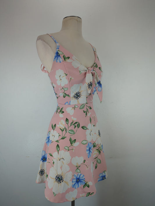 Vestido Nude Floral Xhilaration