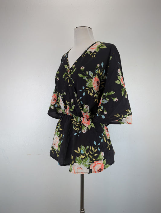 Blusa Negro Floral Variangis
