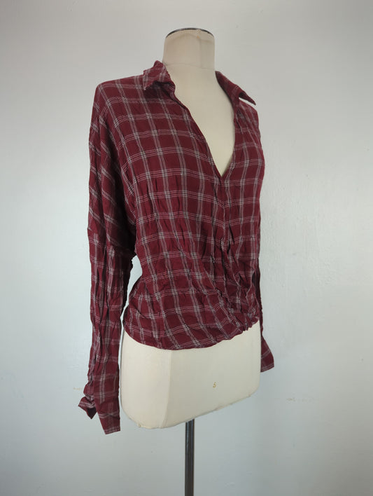 Camisa Rojo vino de Cuadro Loft