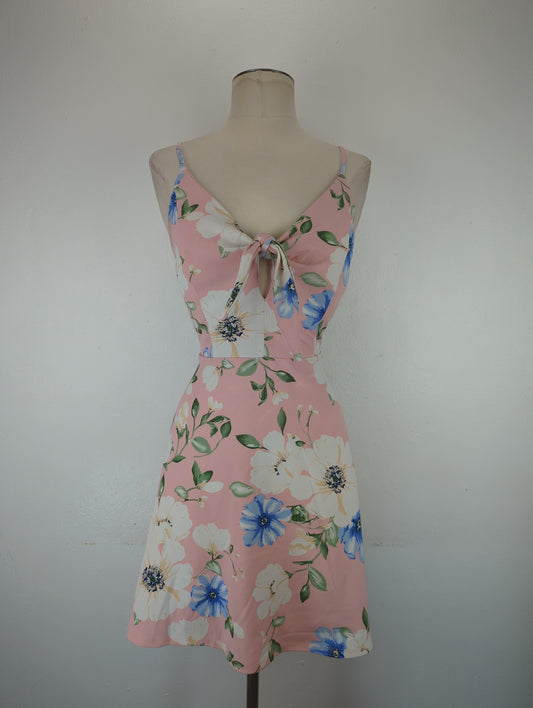 Vestido Nude Floral Xhilaration