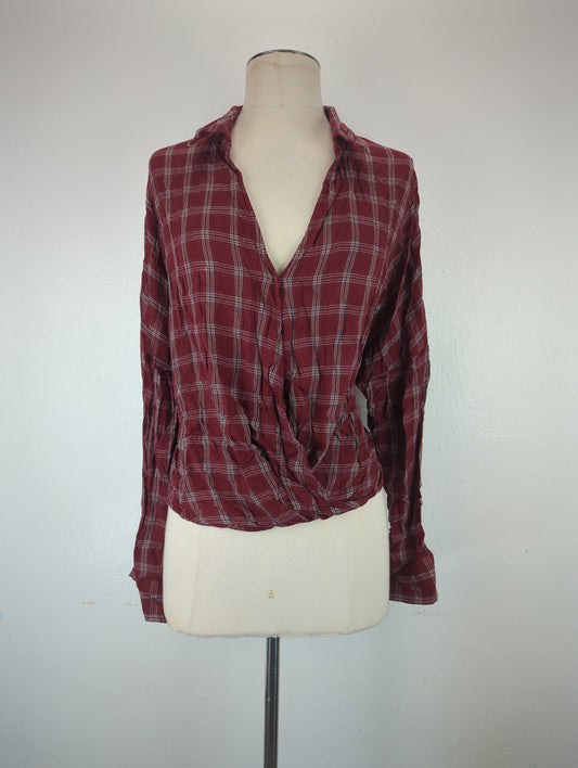 Camisa Rojo vino de Cuadro Loft