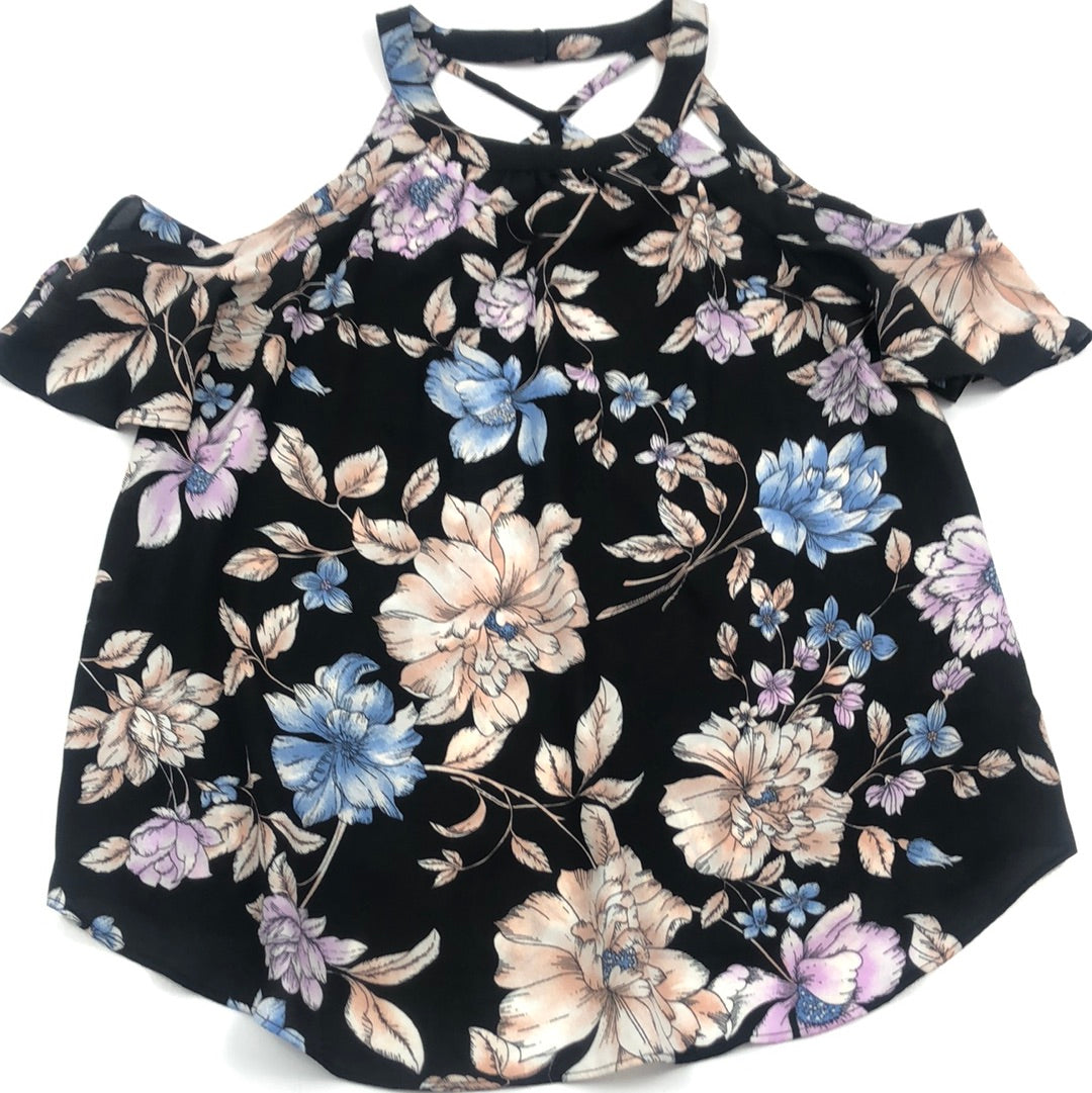 Blusa Negro de Flores Iz Byer