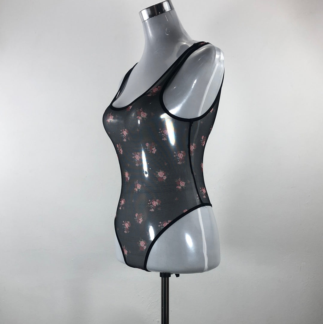 Body Negro de Flores Shein