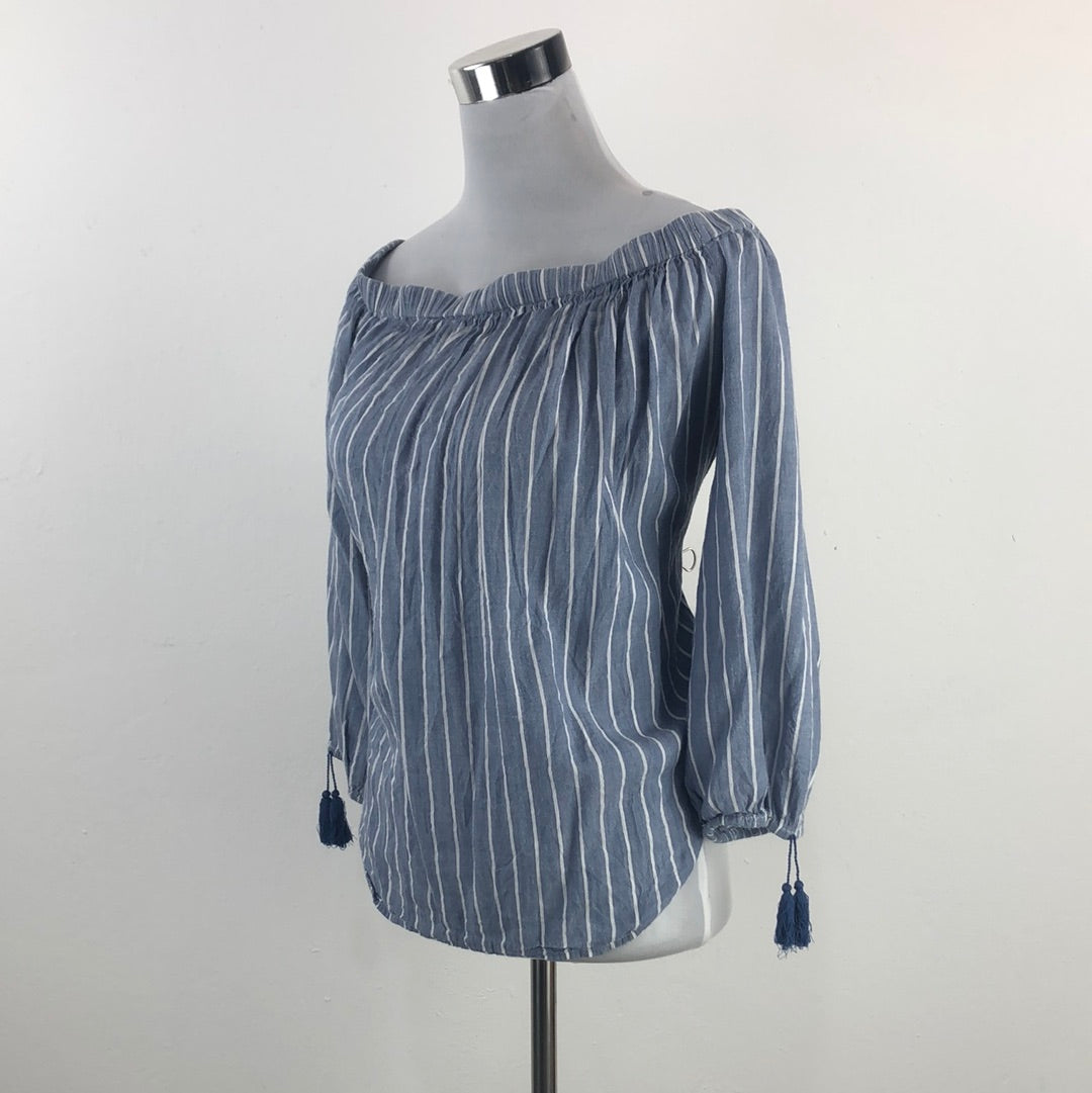 Blusa Azul de Raya Old Navy