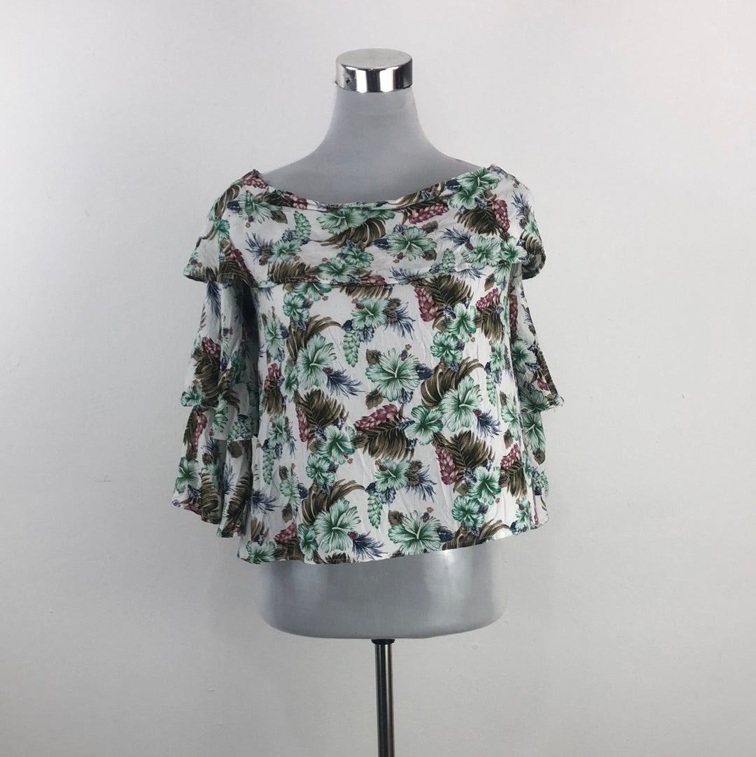 Blusa Blanco de Flores Entro