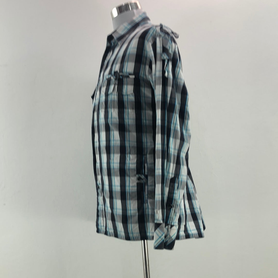 Camisa para Hombre de Cuadro Azul Rocawear