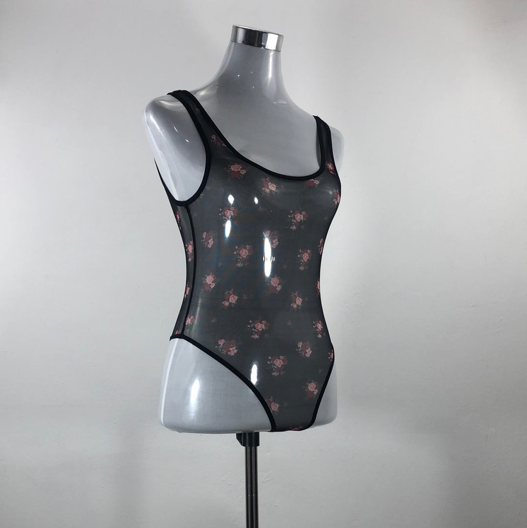 Body Negro de Flores Shein