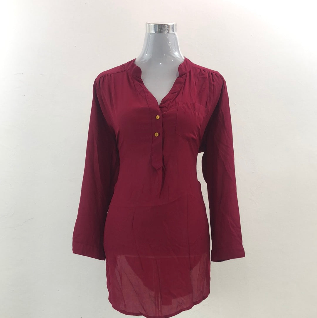 Blusa Rojo Vino Rue21