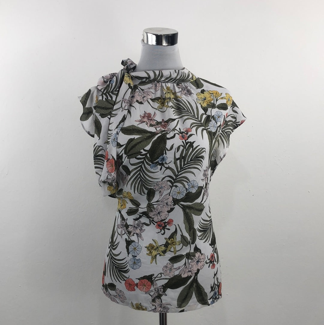 Blusa Blanco de Flores Liz Claiborne