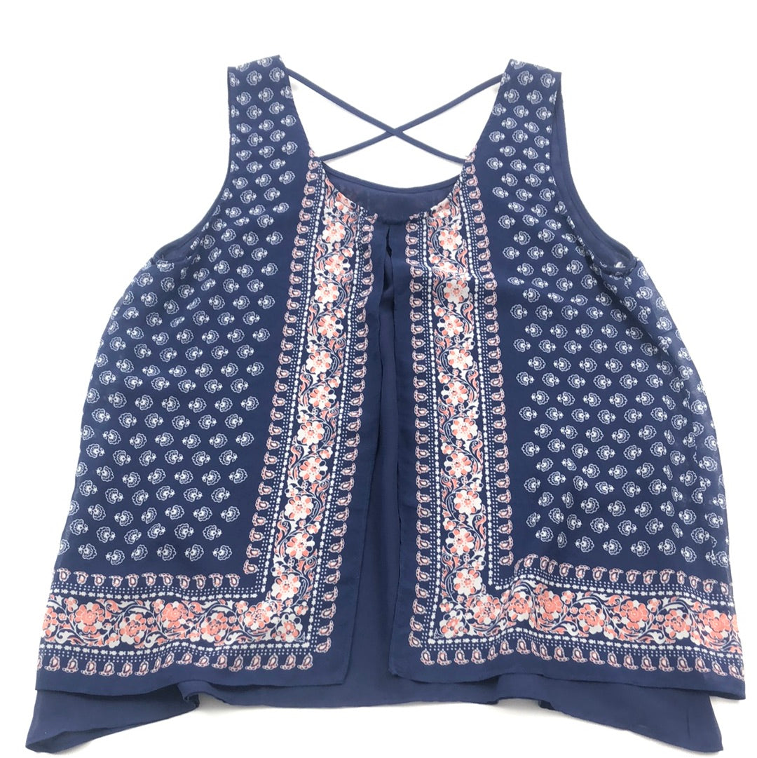 Blusa Azul de Flores Mine