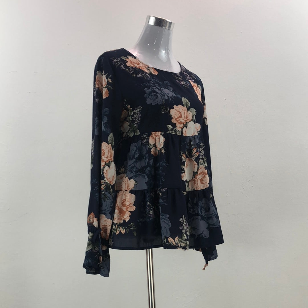 Blusa Floral Azul Marino Maurices