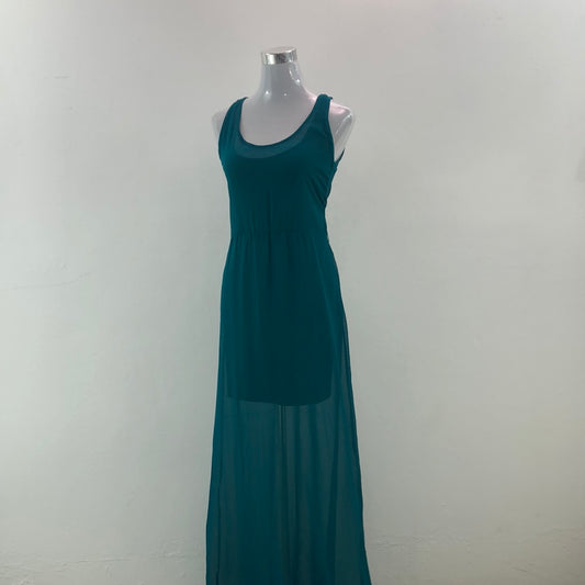 Vestido Largo Verde Zara