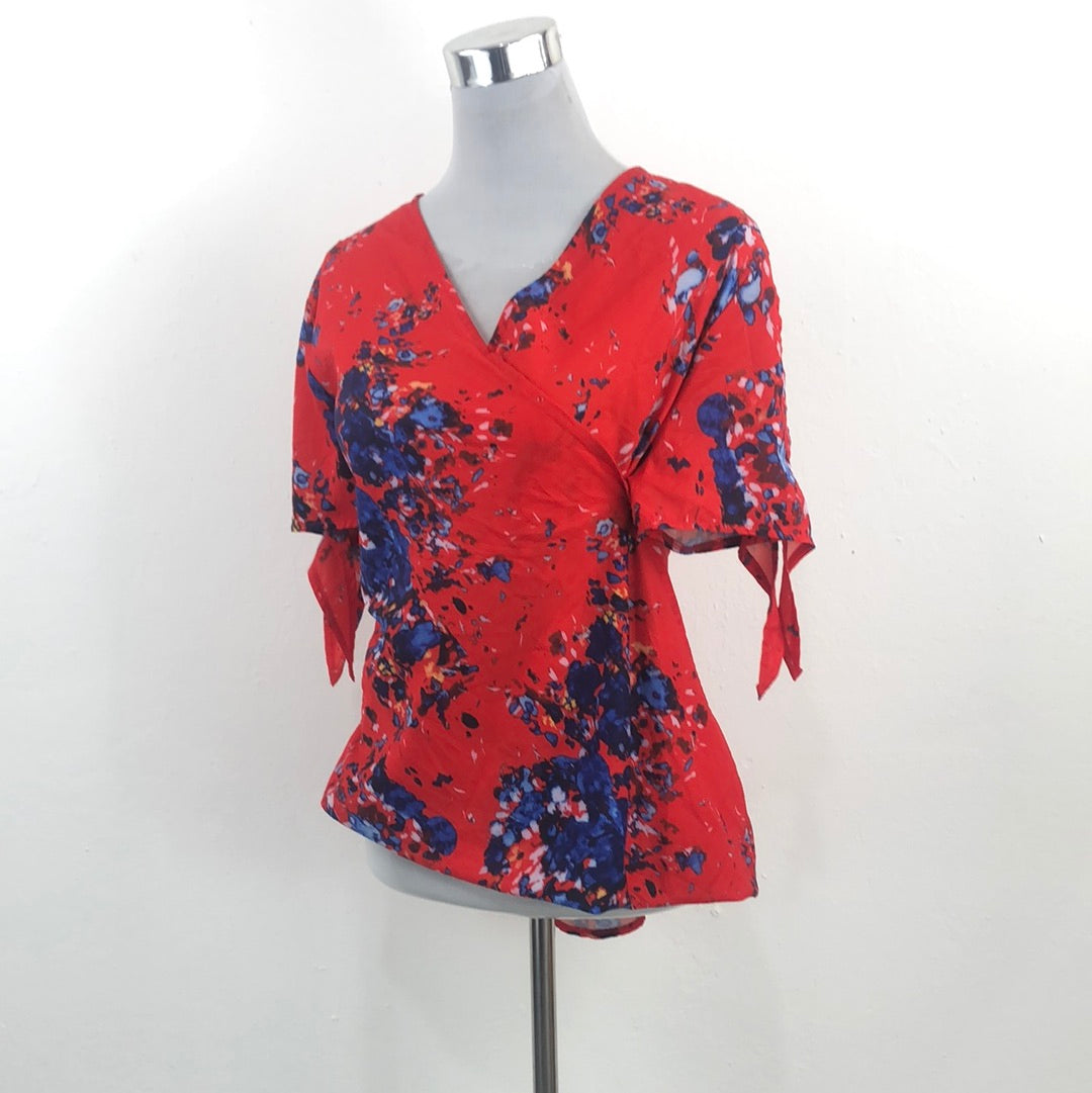 Blusa Rojo de Flores