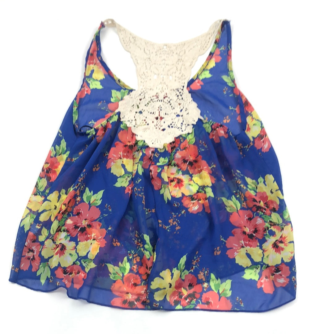 Blusa Azul de Flores DED