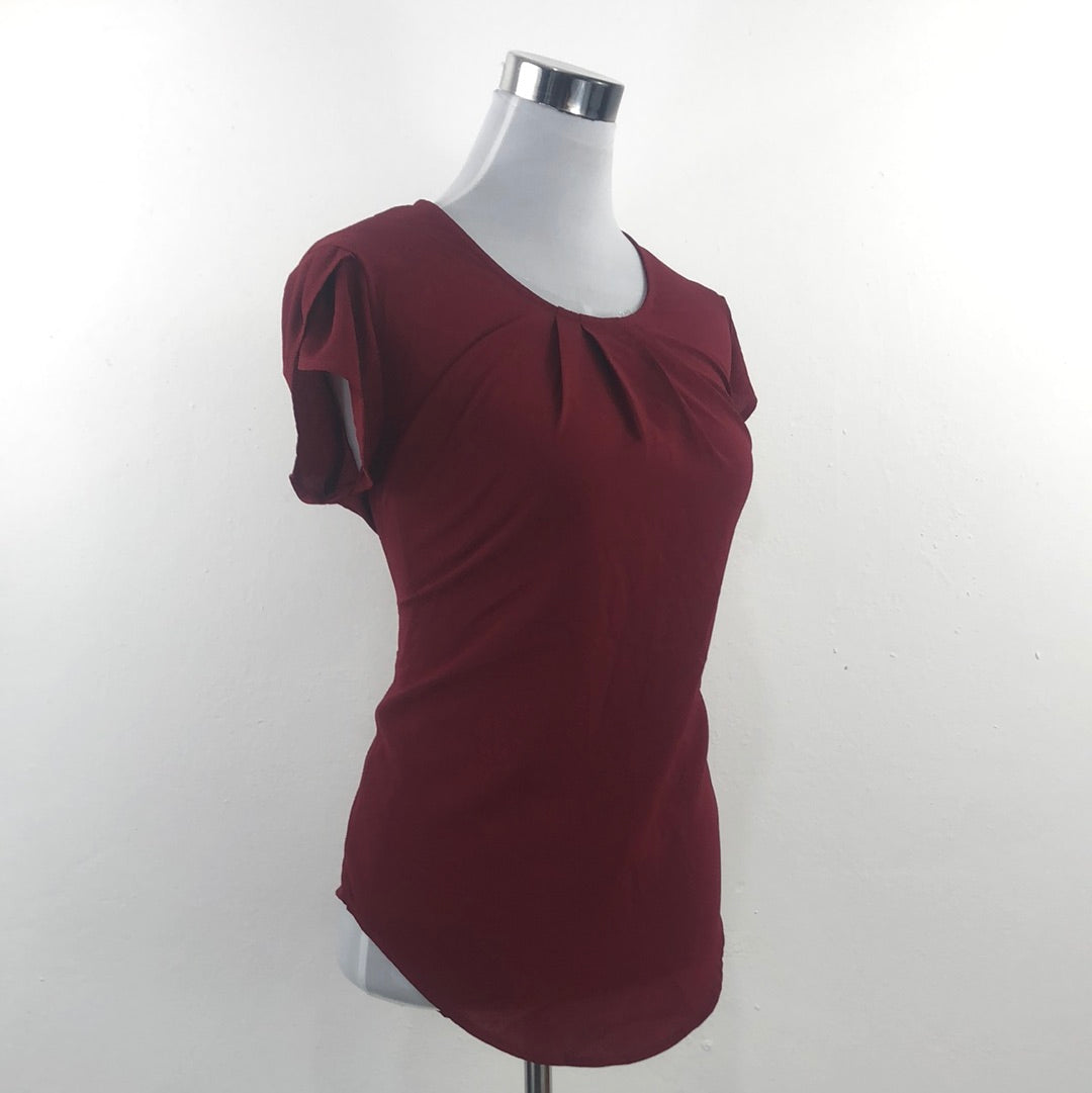 Blusa Rojo Vino Shein