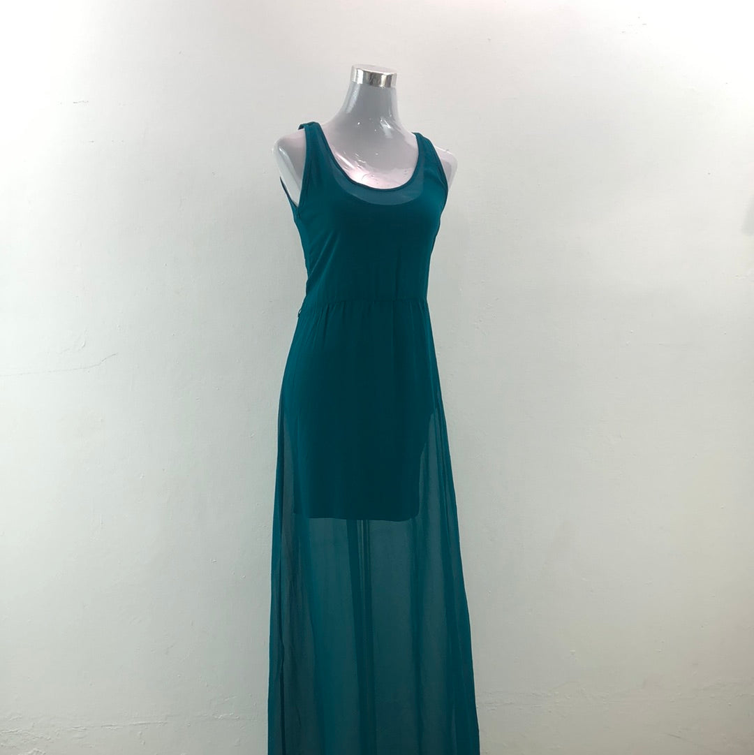 Vestido Largo Verde Zara