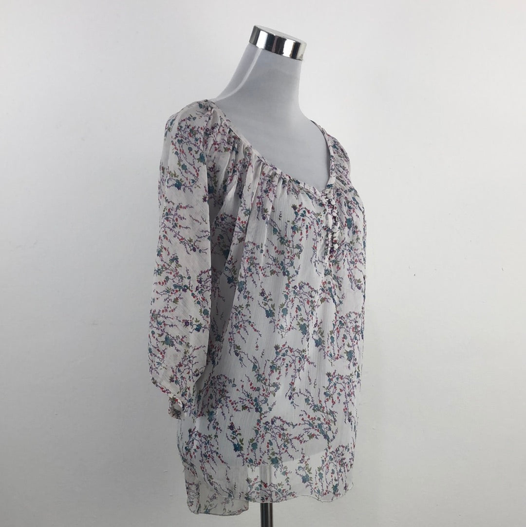 Blusa Blanco de Flores Nine West