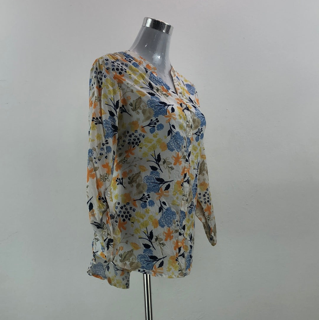Camisa de Mujer Floral Blanco Coral Bay