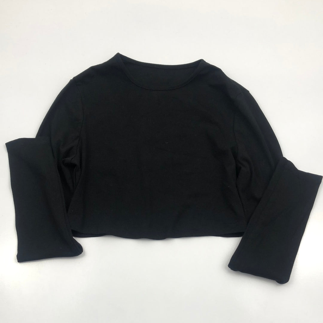 Top Manga Larga Negro Shein