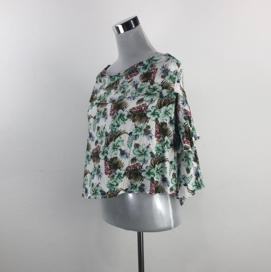 Blusa Blanco de Flores Entro