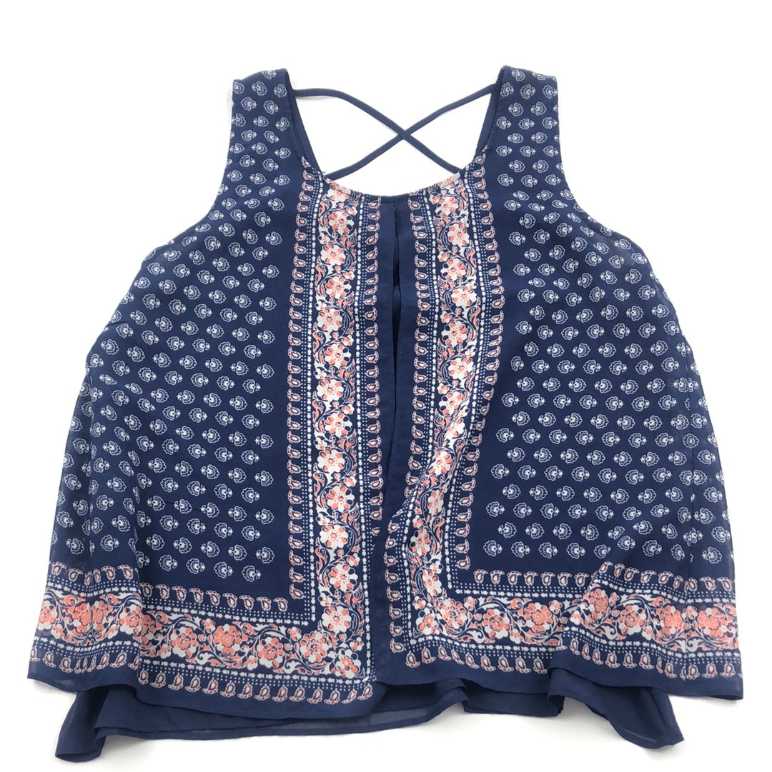 Blusa Azul de Flores Mine