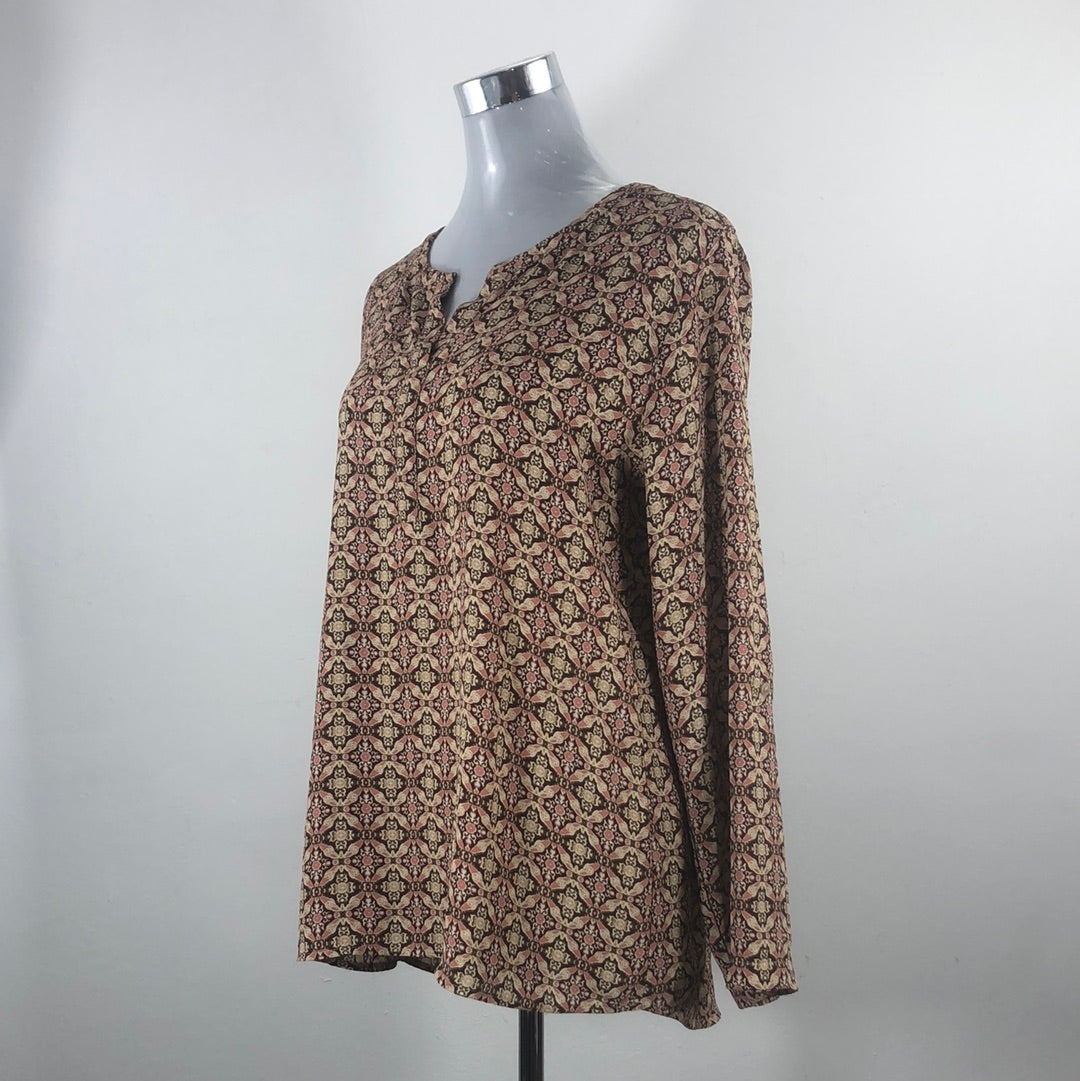 Blusa Marron de Flores Van Heusen