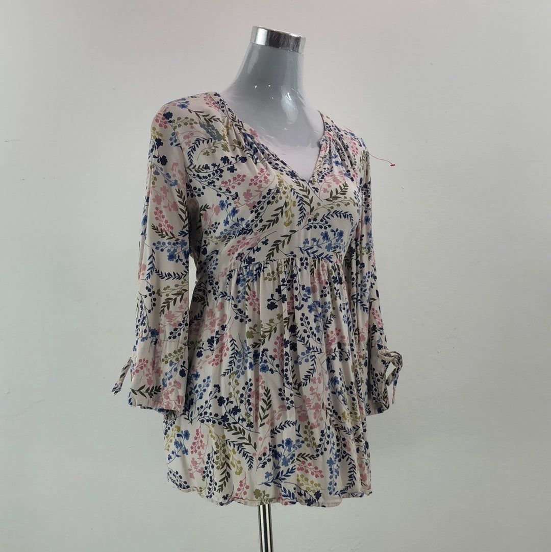 Blusa Floral Crema Motherhood