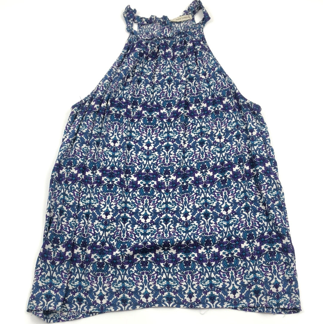 Blusa Azul de Flores Anne Carson