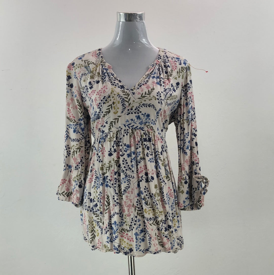 Blusa Floral Crema Motherhood