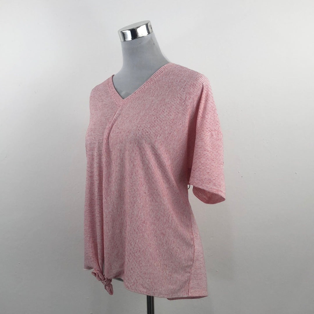 Blusa Rojo de Rayas Belle Kim Gravel