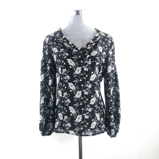 Blusa Negro de Flores Old Navy