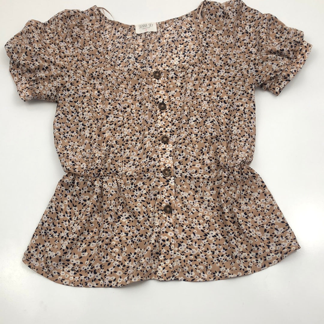 Blusa Crema de Flores Sienna Sky