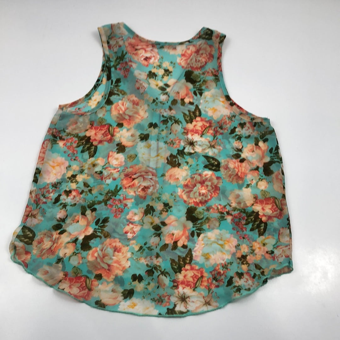 Blusa Azul de Flores