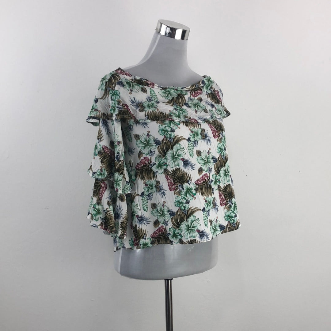 Blusa Blanco de Flores Entro
