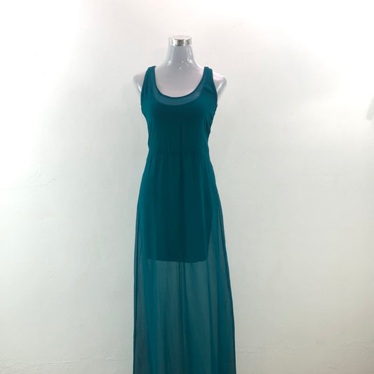 Vestido Largo Verde Zara