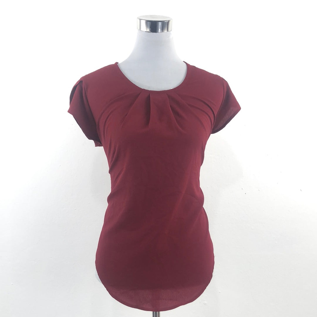 Blusa Rojo Vino Shein