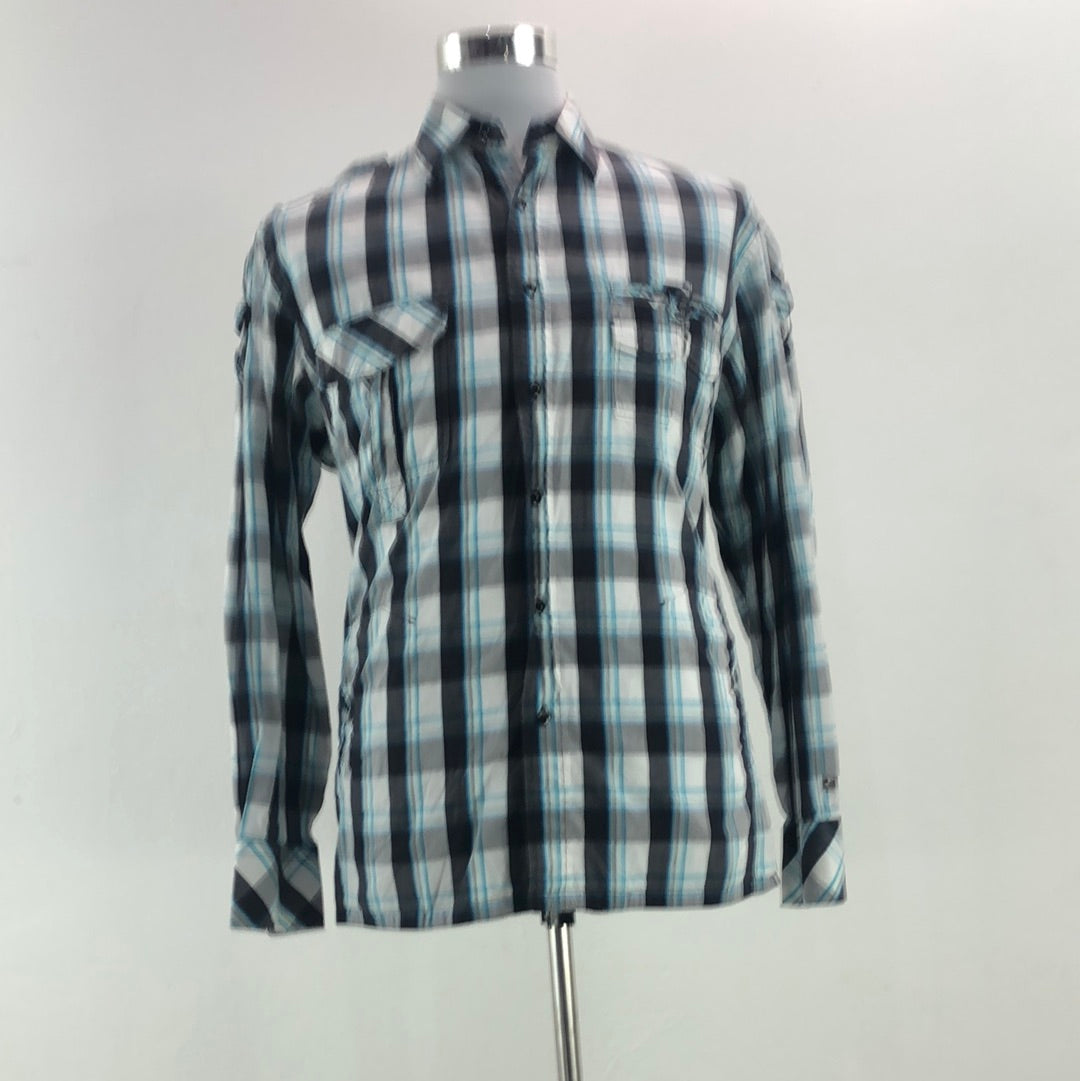 Camisa para Hombre de Cuadro Azul Rocawear