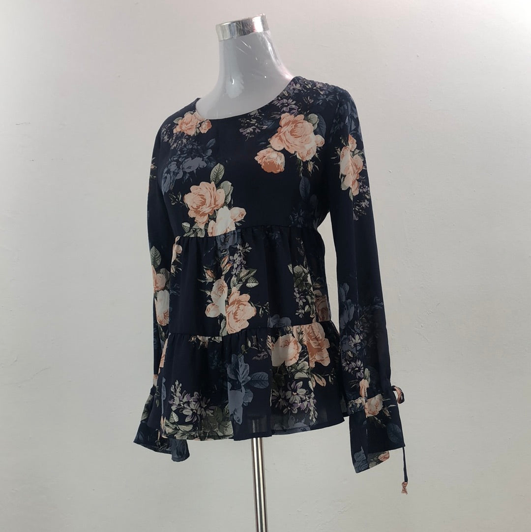 Blusa Floral Azul Marino Maurices