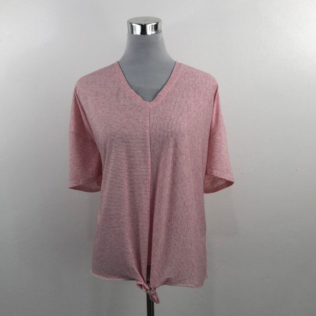 Blusa Rojo de Rayas Belle Kim Gravel