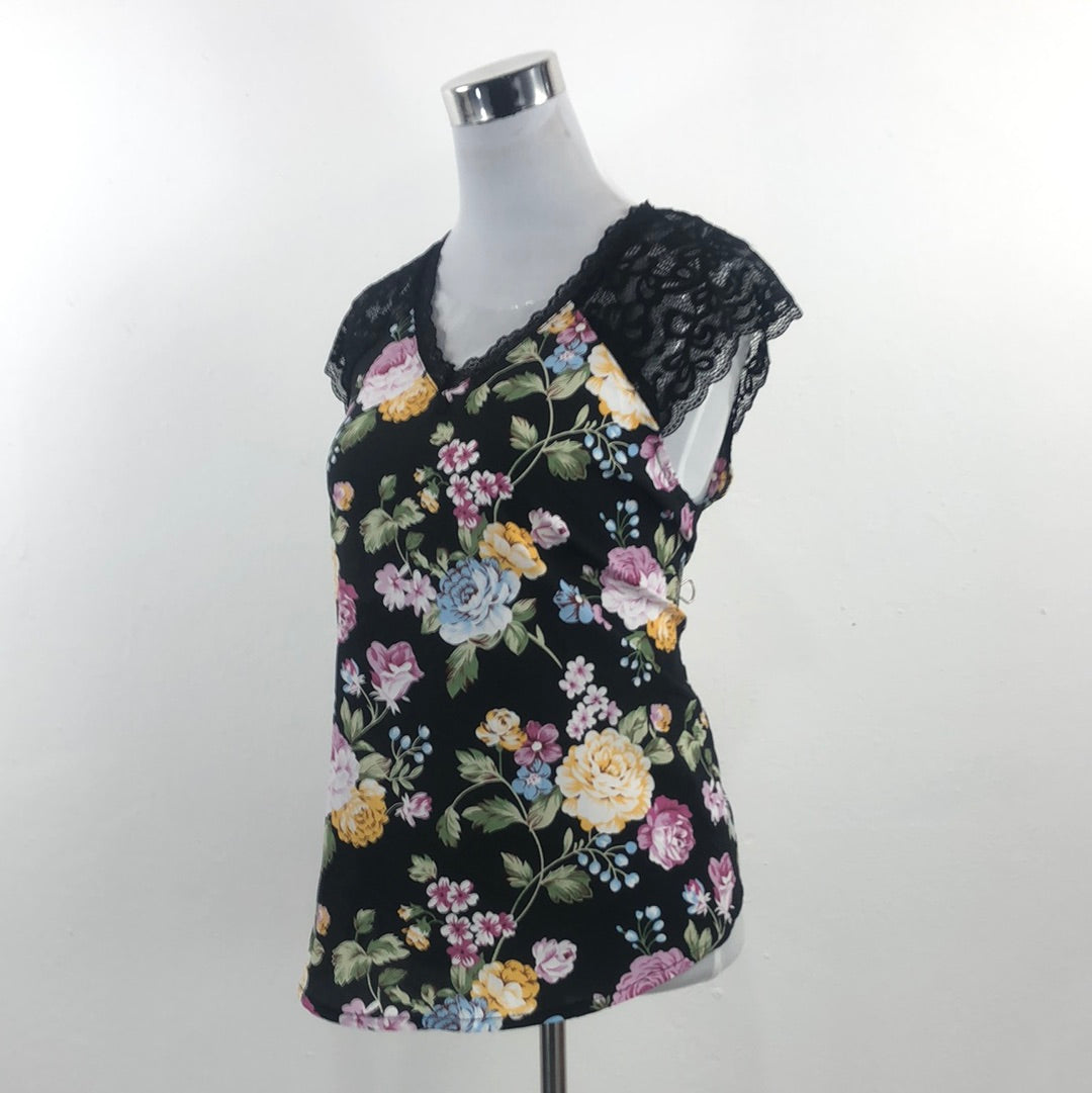 Blusa Negro de Flores Shein
