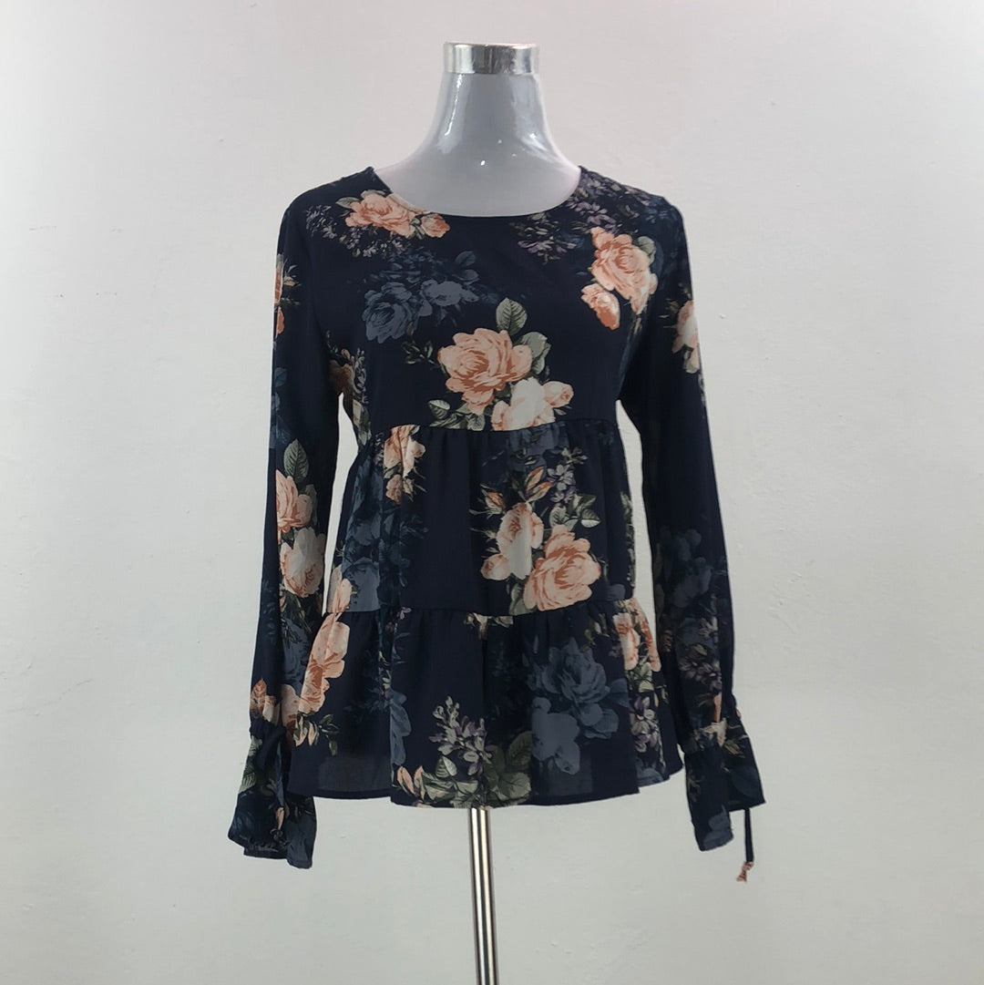 Blusa Floral Azul Marino Maurices