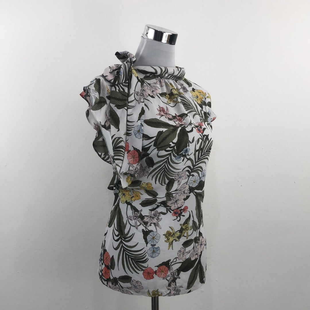 Blusa Blanco de Flores Liz Claiborne